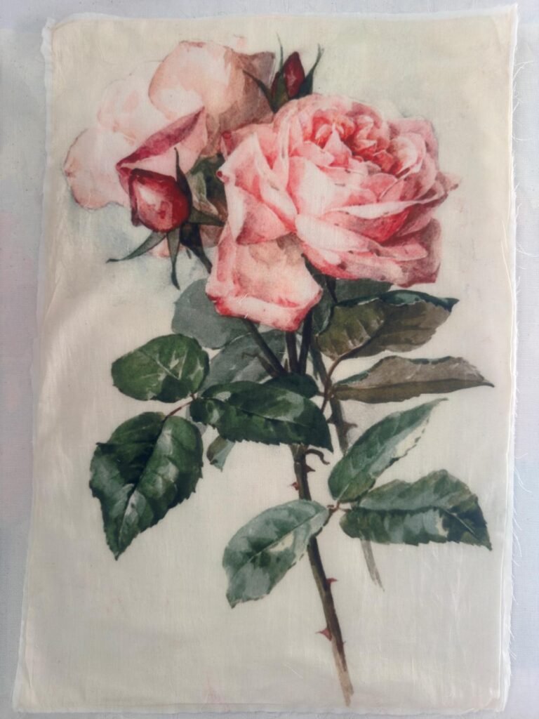 Rose Floral Digital Print Patches