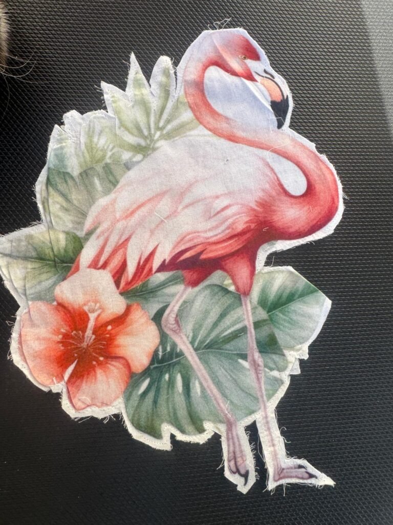 flamingo embroidered patch or appliqué