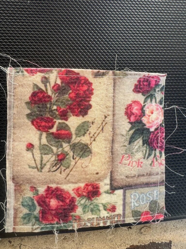 Rose Floral Digital Print Patches