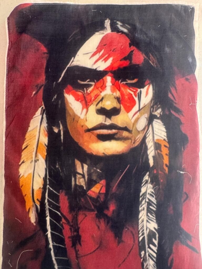 Native Woman Portrait Laser Digital Patches