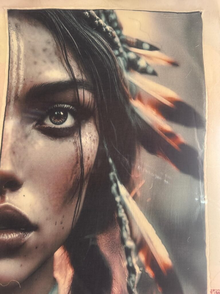 Native Tribal Woman Portrait Laser Digital Patches