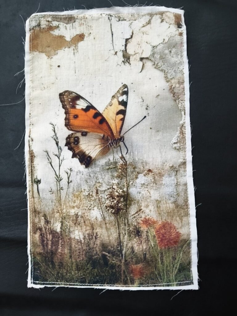 Butterfly Print Cotton Fabric Sew on Patchess