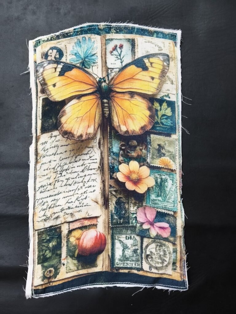 Butterfly Print Cotton Fabric Sew on Patchess