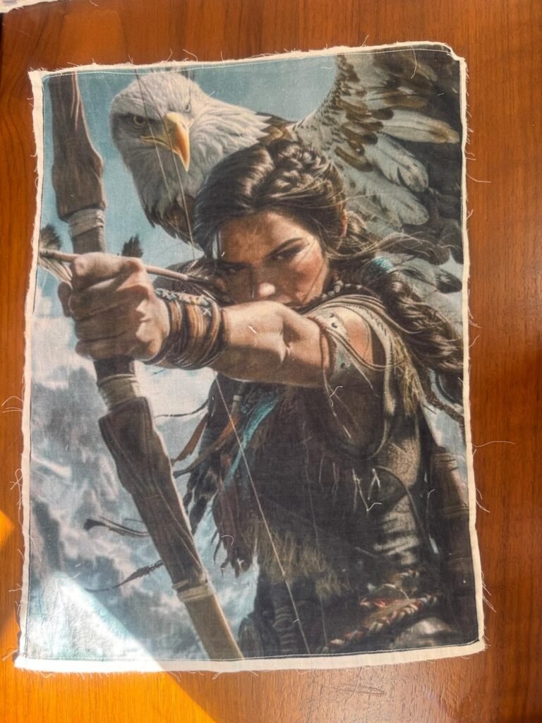 Native Woman Portrait Laser Digital Patches