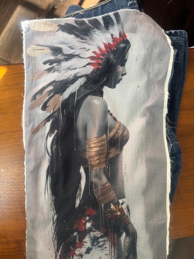 Native Woman Portrait Laser Digital Patches