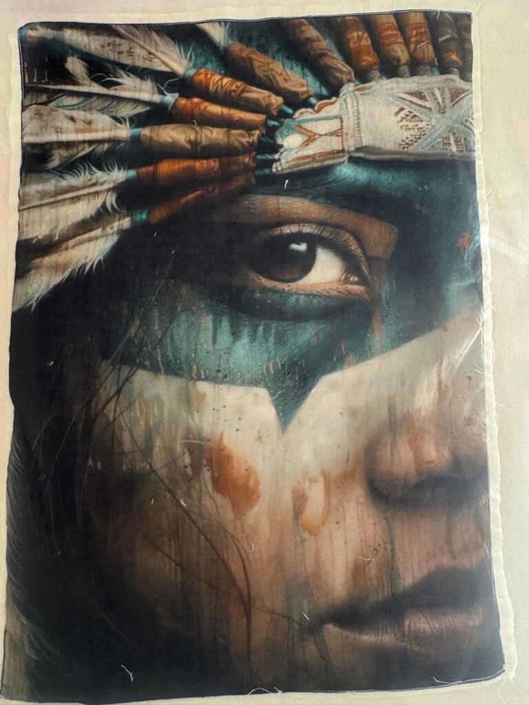 Native Tribal Woman Portrait Laser Digital Patches