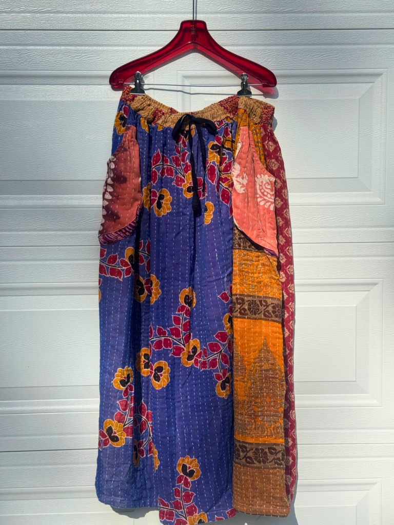 kantha stitch skirt design SK001