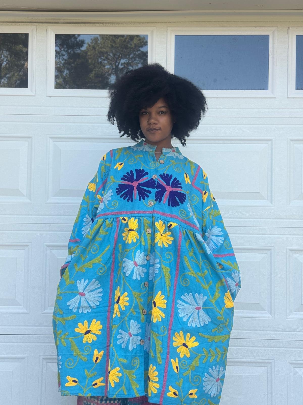 kantha suzani embroidery dress 1001