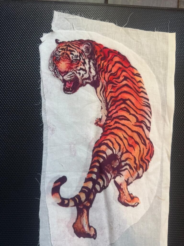 Tiger Print Cotton Fabric Sew Onn Patch 12 x 6.5 Inch – SP0065