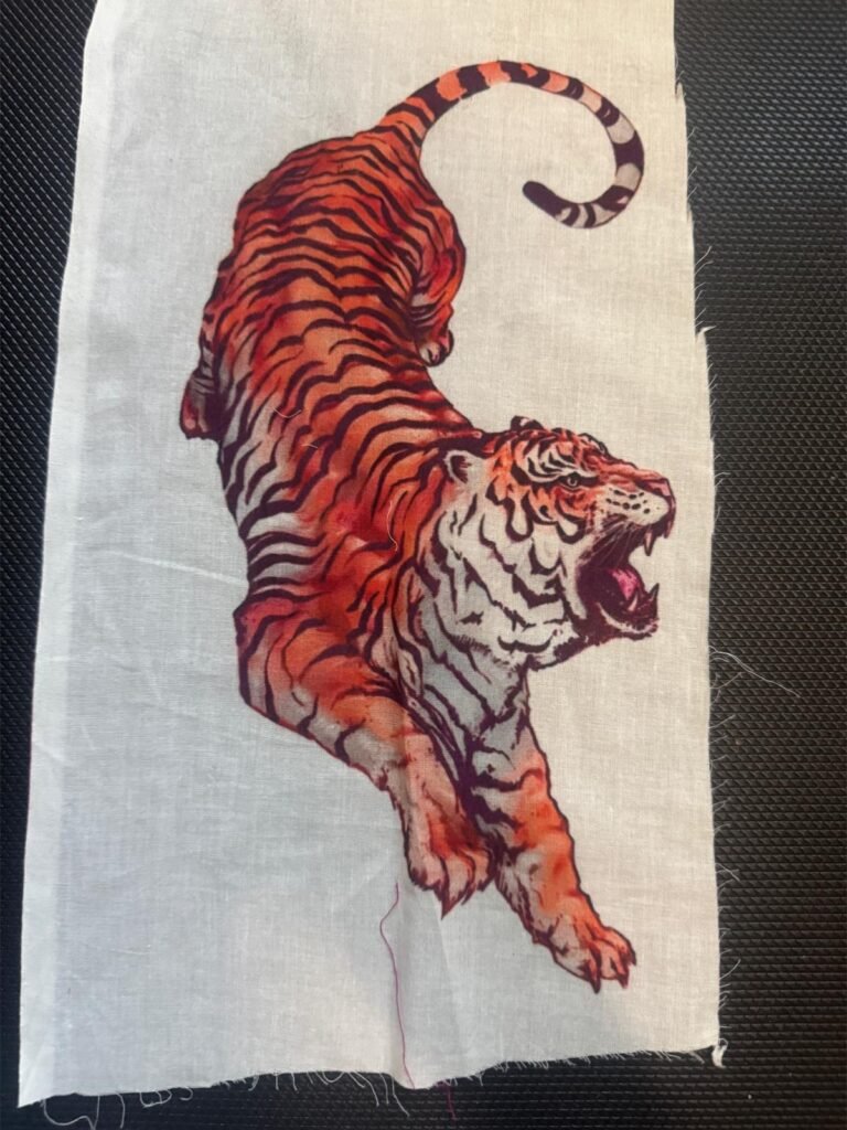 Tiger Print Cotton Fabric Sew Onn Patch 12 x 6.5 Inch – SP0065