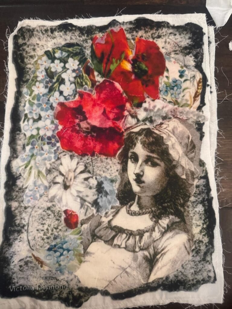 Women Floral Patches Digital Patch 9 x 12 Inch