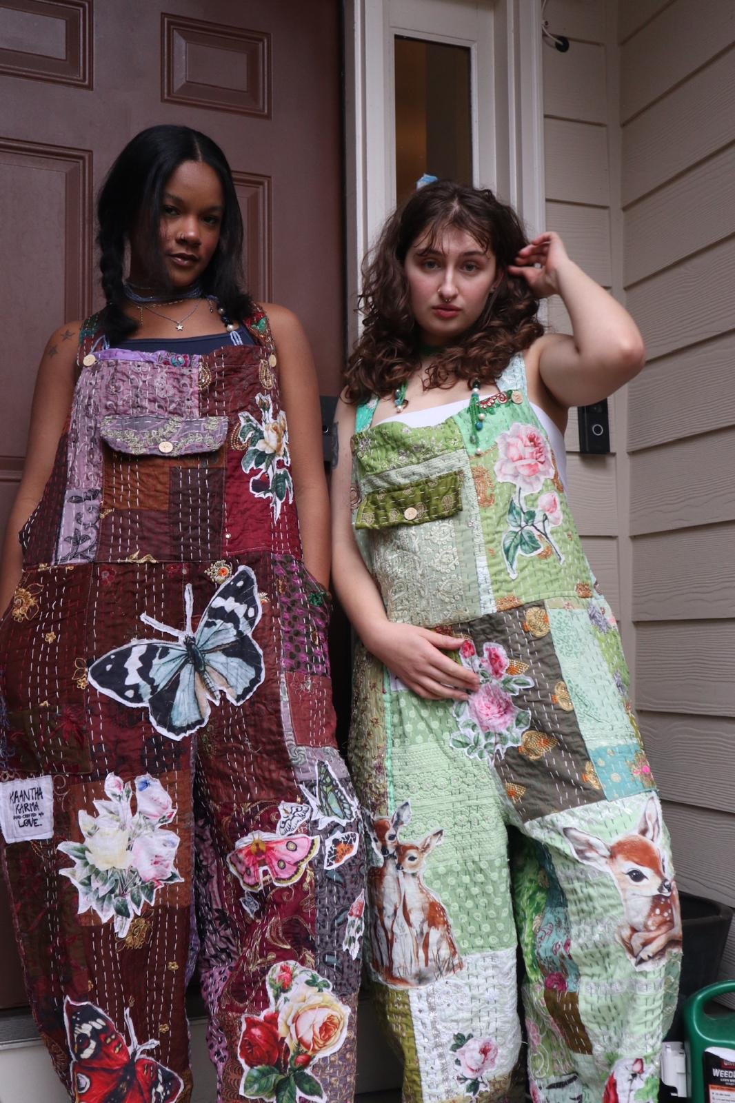 Patchwork Kantha overalls