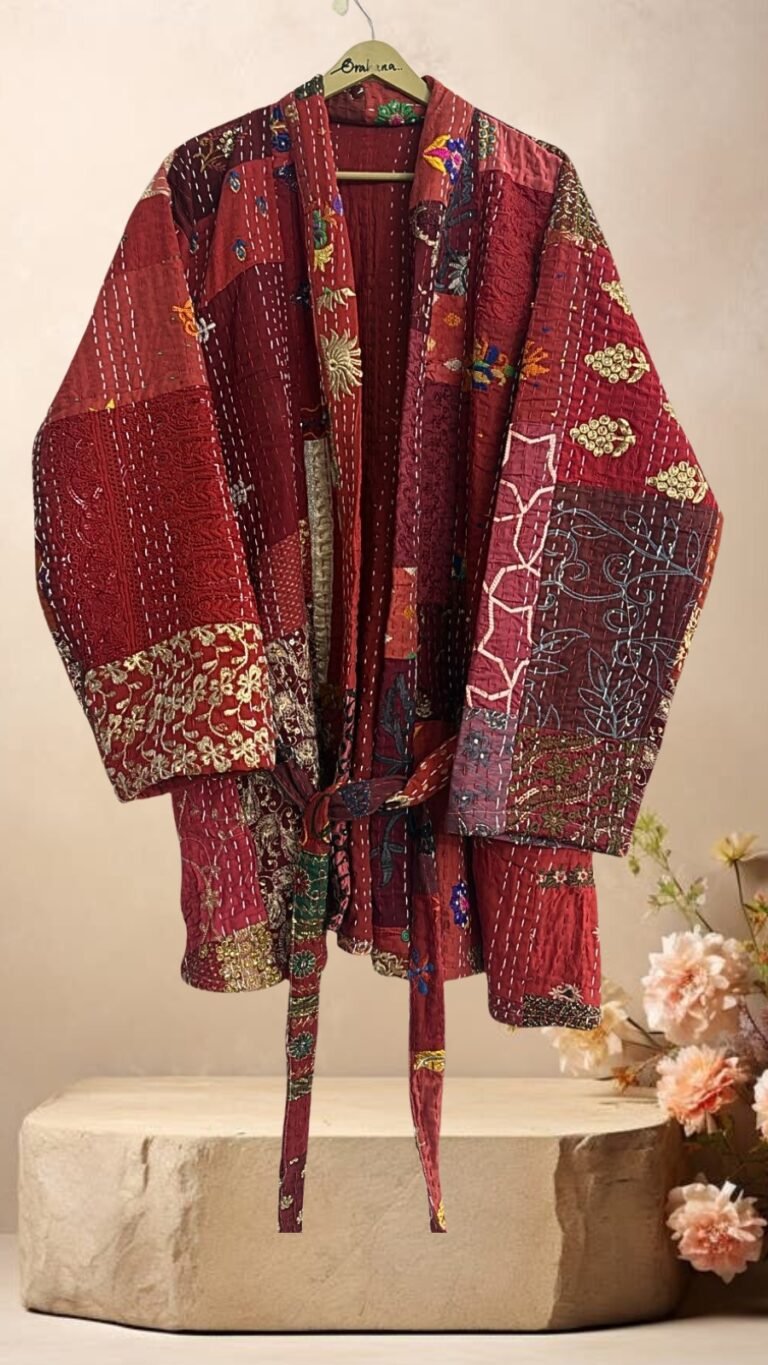 Sahara Jacket in Red Color 2 by Kaantha karma