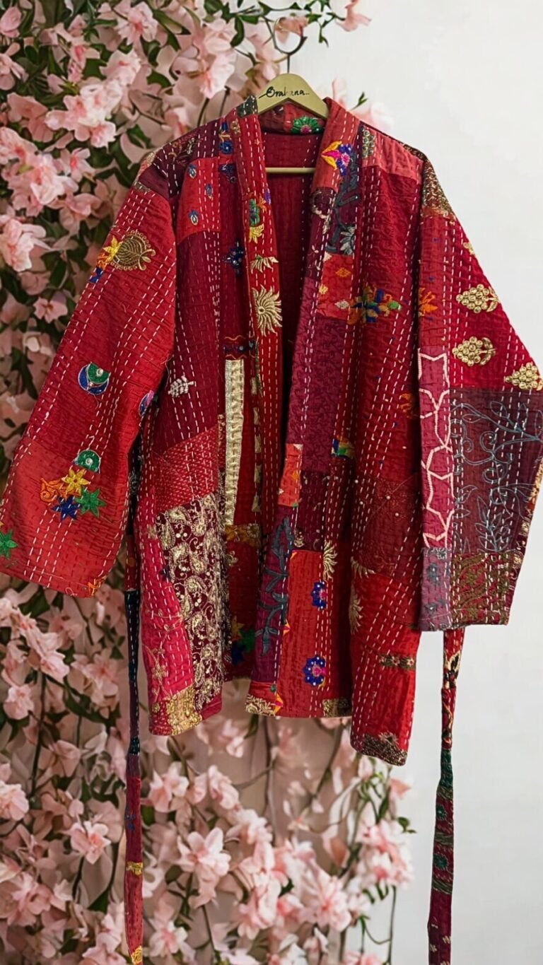 Sahara Jacket in Red Color by Kaantha karma